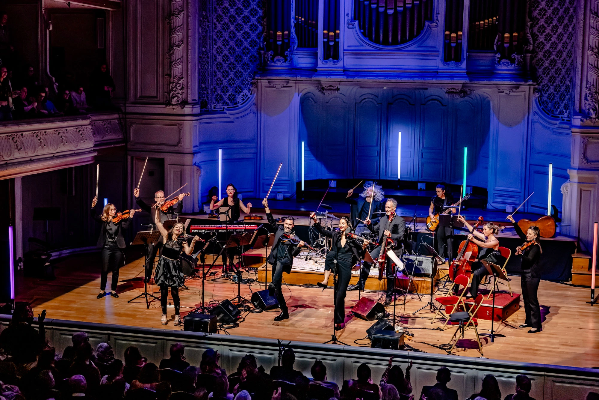 Concert Clash De Purcell à ABBA, dans la salle Gaveau à Paris avec l'Orchestre de Chambre de Toulouse, Yohan Hennequin à la batterie.